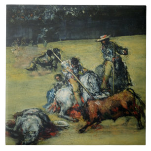 Der Bullfight, c.1825 (Öl auf Leinwand) Fliese