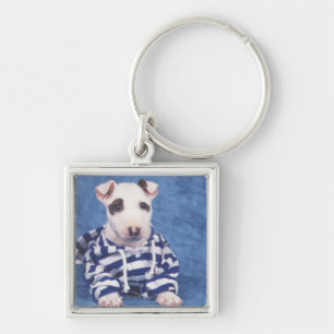 Der Bullterrier ist eine Zucht des Hundes in Schlüsselanhänger