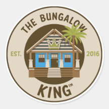 Der Bungalow King - Rundaufkleber