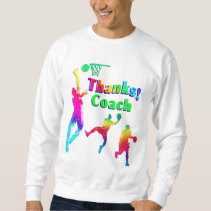 Der bunte Basketball-Trainer danken Ihnen Sweatshirt