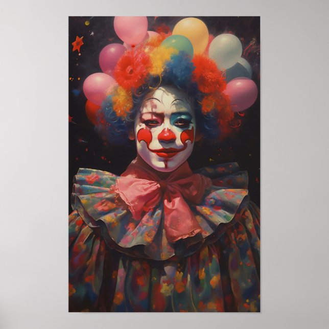 Der bunte und glückliche Clown Poster (Vorne)