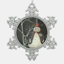 Der Bürgermeister Schneeflocken Zinn-Ornament