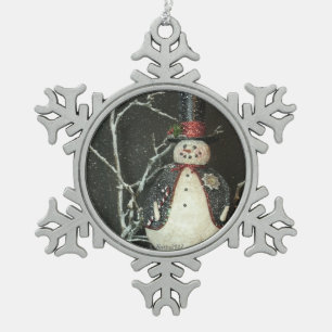 Der Bürgermeister Schneeflocken Zinn-Ornament