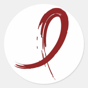 Der Burgunder-Band A4 des multiplen Myelomas Runder Aufkleber
