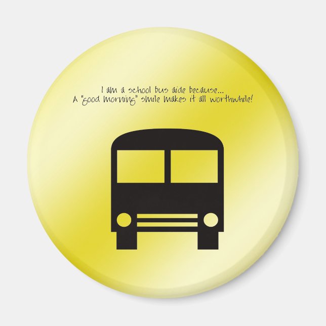 Der Bus fuhr einen guten schwarzen Lächeln-Bus Magnet (Vorne)