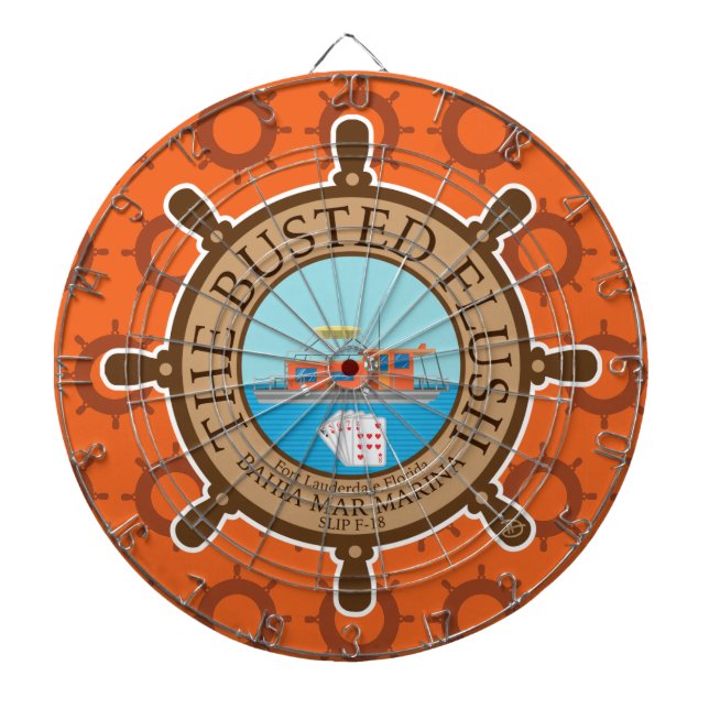 Der Busted Flush (Orange) - Dartscheibe (vorne)