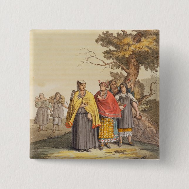 Der Caciche amerikanische Ureinwohner in den Button (Vorderseite)