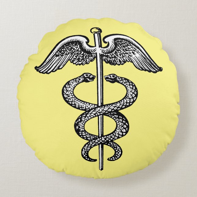 Der Caduceus Rundes Kissen (Vorderseite)
