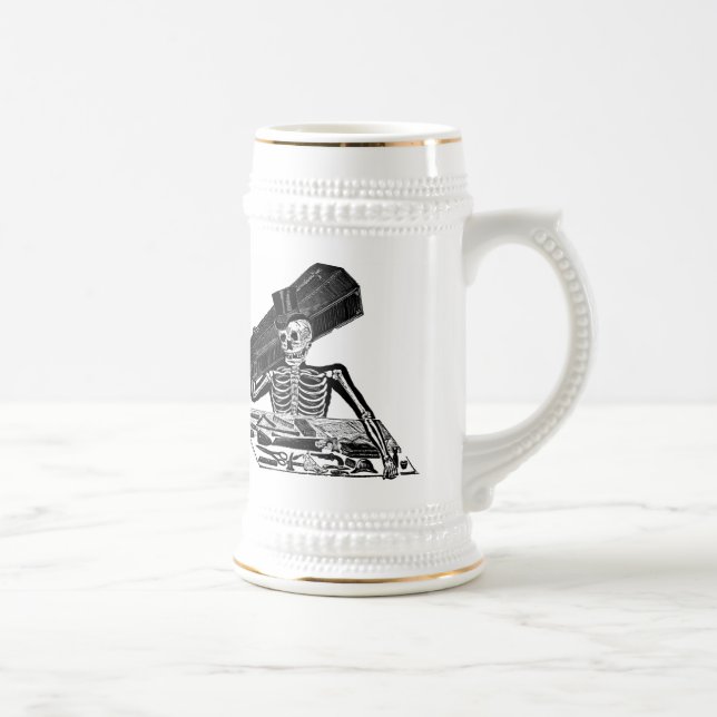 "Der Calavera der Leute" circa 1800's Mexiko Bierglas (Rechts)