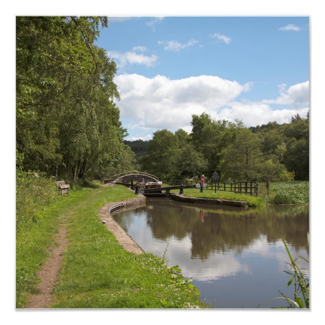 Der Caldon Canal Cheddleton Staffordshire Fotodruck (Vorne)
