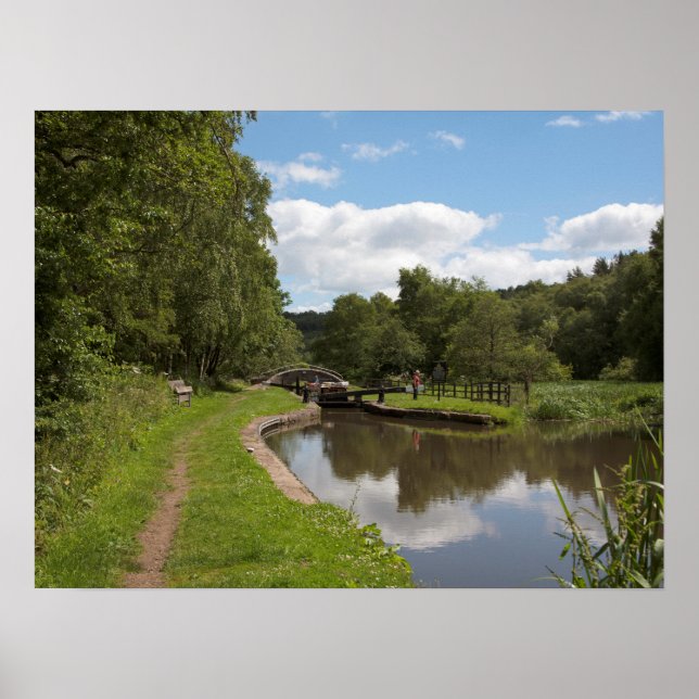 Der Caldon Canal Cheddleton Staffordshire Poster (Vorne)
