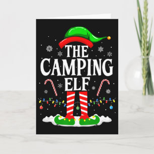 Der Camping Elf Xmas Lustige passende Familiensgru Karte