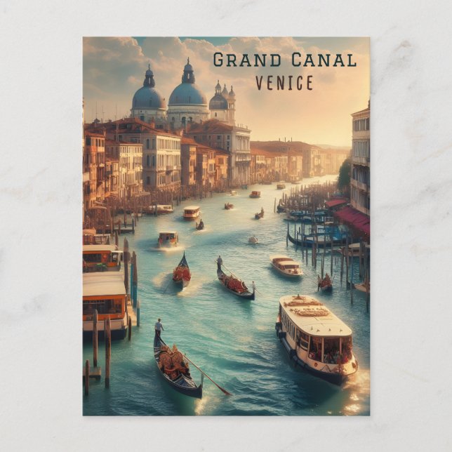 Der Canal Grande in Venedig - Italien Postkarte (Vorderseite)