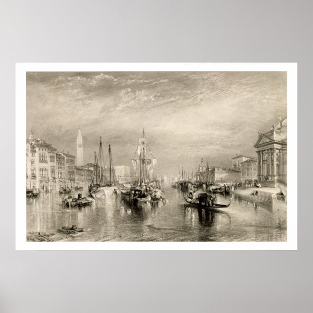 Der Canale Grande, Venedig, graviert von William M Poster (Vorne)