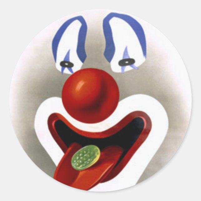 Der Candy Clown Runder Aufkleber (Vorderseite)