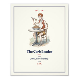 Der Carb-Loader Lustiger Lauf Feld Guide Fotodruck