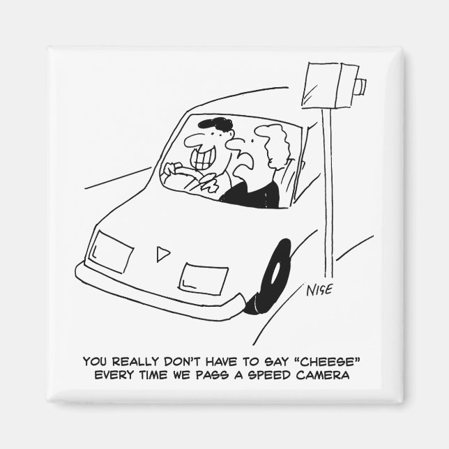 Der Cartoon der Funny Speed Camera zeigt, wie man  Magnet (Vorne)