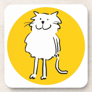 Der Cartoon der Katze. Katze ist stehend. Untersetzer