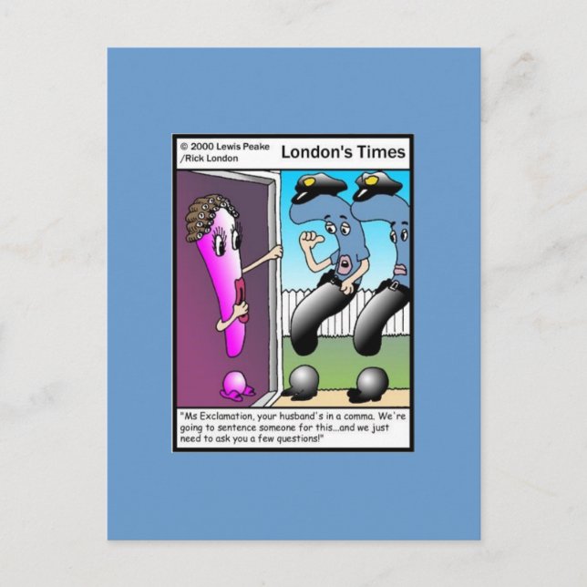 Der Cartoon der Polizei für reale Postkarten (Vorderseite)