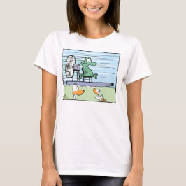 Der Cartoon-Krokodil-Shirt der Frauen T-Shirt