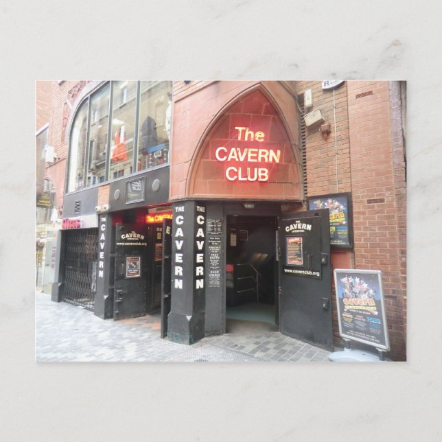 Der Cavern Club in der Mathew Street in Liverpool Postkarte (Vorderseite)