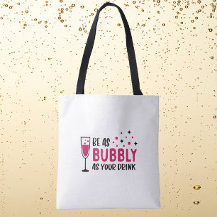 Der Champagner ist so blass wie Ihr Getränk pink Tasche