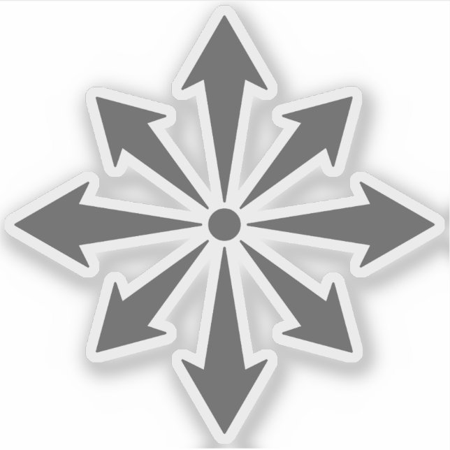 Der Chaos-Star (grau) Aufkleber (Vorderseite)