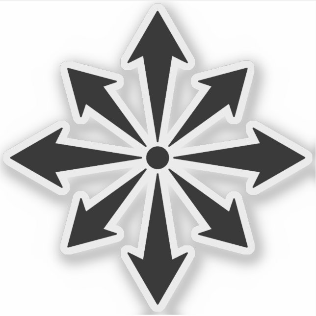 Der Chaos Star (schwarz) Aufkleber (Vorderseite)