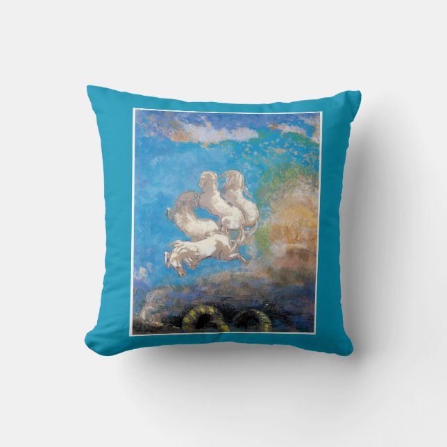 Der Chariot von Apollo von Odilon Redon Kissen (Vorderseite)