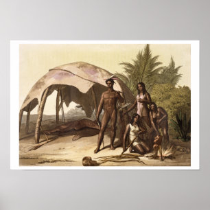 Der Charrua amerikanische Ureinwohner von Uruguay Poster
