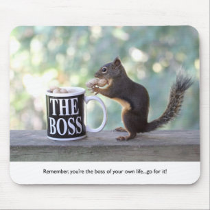"Der Chef-" Eichhörnchen Mousepad