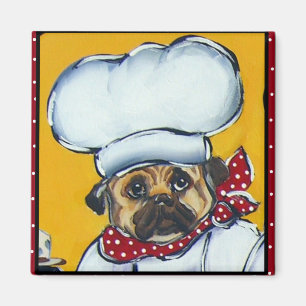 Der Chef Pug Magnet
