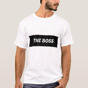 DER CHEF. TEXT-PRINTED T-SHIRT