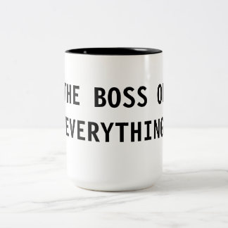 Der Chef von alles Zweifarbige Tasse