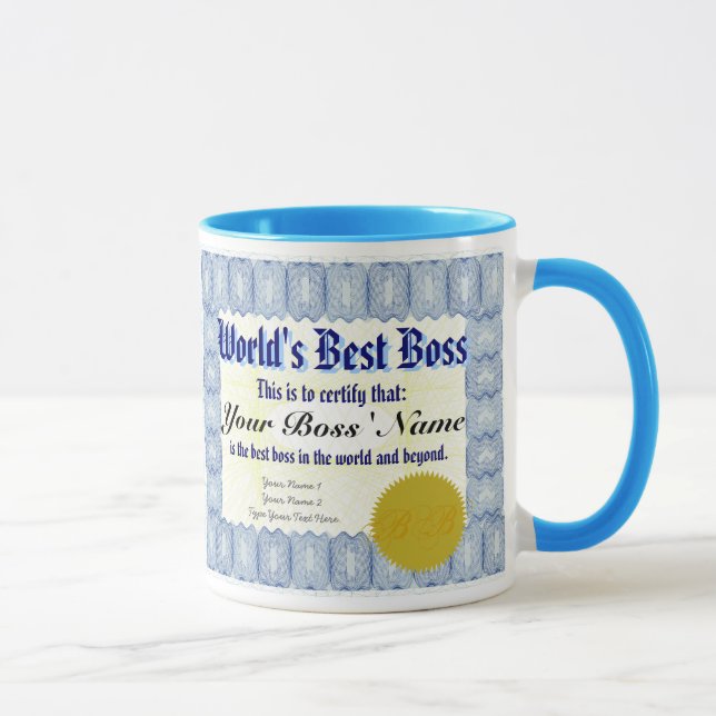 Der Chef-Zertifikat-Tasse der Welt beste Tasse (Rechts)