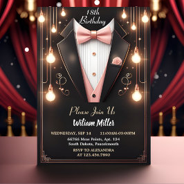 Der Chic Anzug Award Men Adult Tuxedo 18. Geburtst Einladung