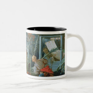 Der chinesische Garten, c.1742 Zweifarbige Tasse