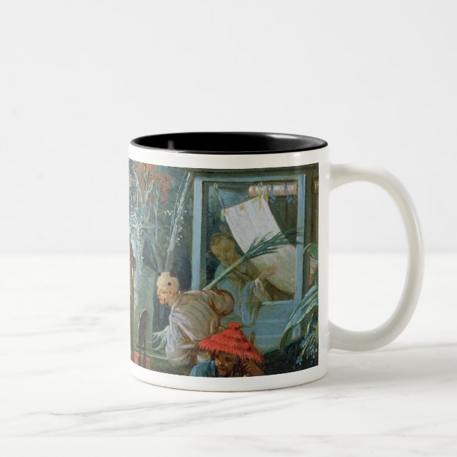 Der chinesische Garten, c.1742 Zweifarbige Tasse (Rechts)