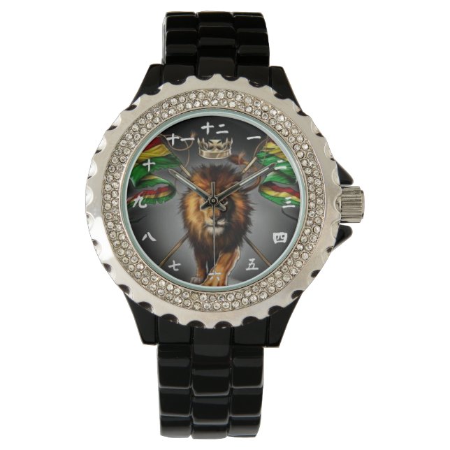 Der chinesische Löwe aus Jamaika ist King Watch Armbanduhr (Vorderseite)