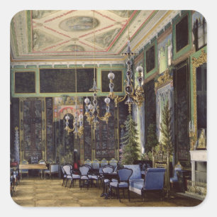 Der chinesische Raum im Großen Palais Quadratischer Aufkleber