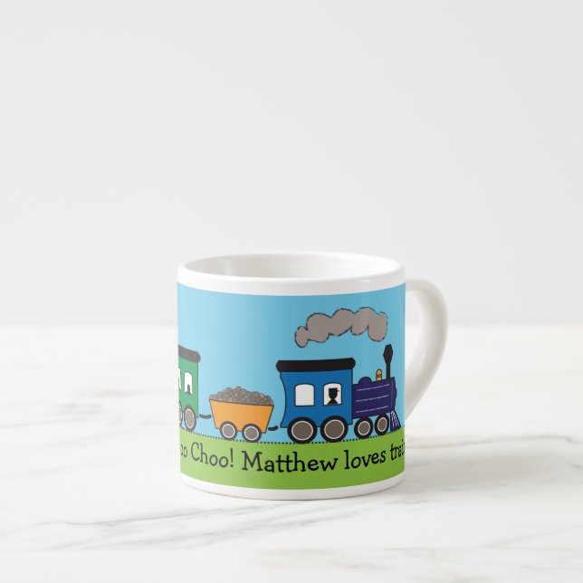 Der Choo Choo des Kindes Dampf-Zug-Tasse Espressotasse (Vorderseite Rechts)