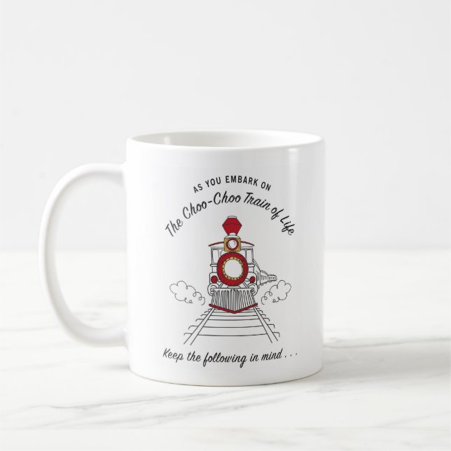Der Choo-Choo Zug der Leben-Tasse Kaffeetasse (Links)