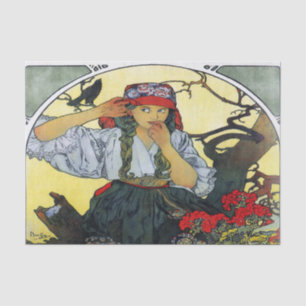 Der Chor 1911 Lehrer Alfons Muchas Moravian Seidenpapier
