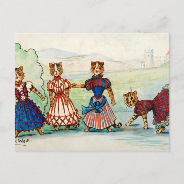 Der Chor von Louis Wain Postkarte (Vorderseite)