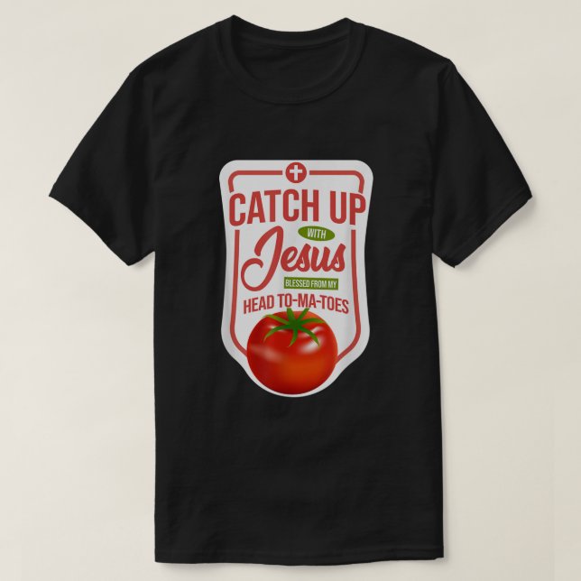 Der christliche Glaube Ketchup holt sich mit Jesus T-Shirt (Design vorne)