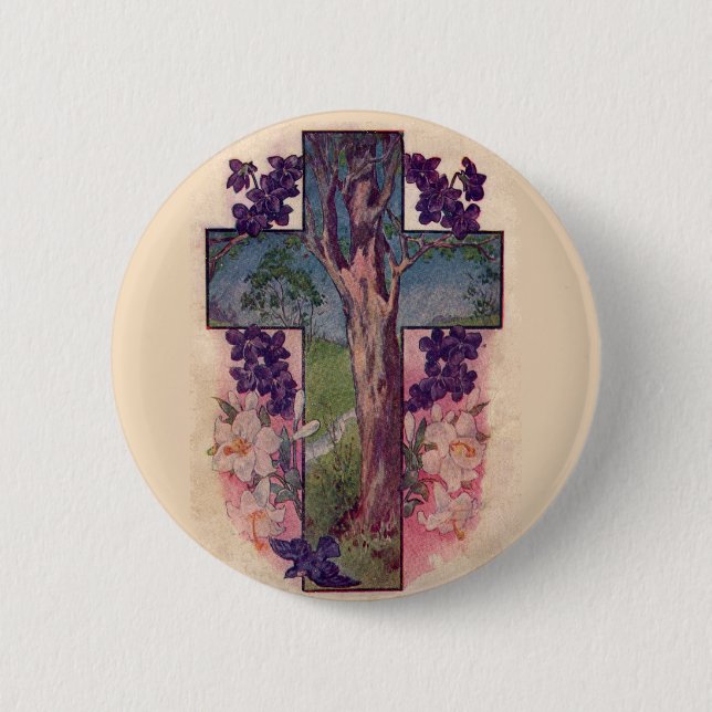 Der Christliche Knopf "Baum des Lebens" Button (Vorderseite)