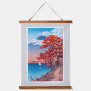 Der Chûzenji-See in Nikkô, Hasui Kawase Wandteppich Mit Holzrahmen