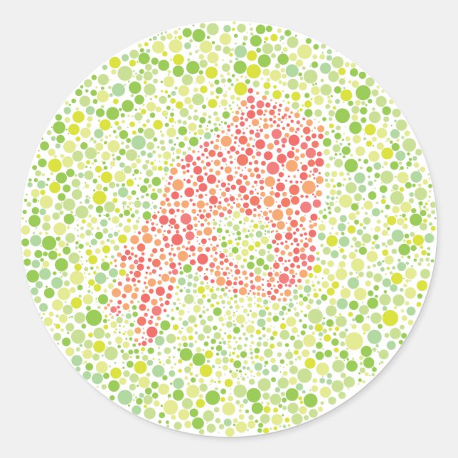 Der Circle Game Ishihara Test Runder Aufkleber (Vorderseite)