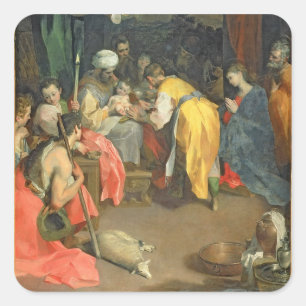 Der Circumcision von Christus, 1590 (Öl auf Quadratischer Aufkleber