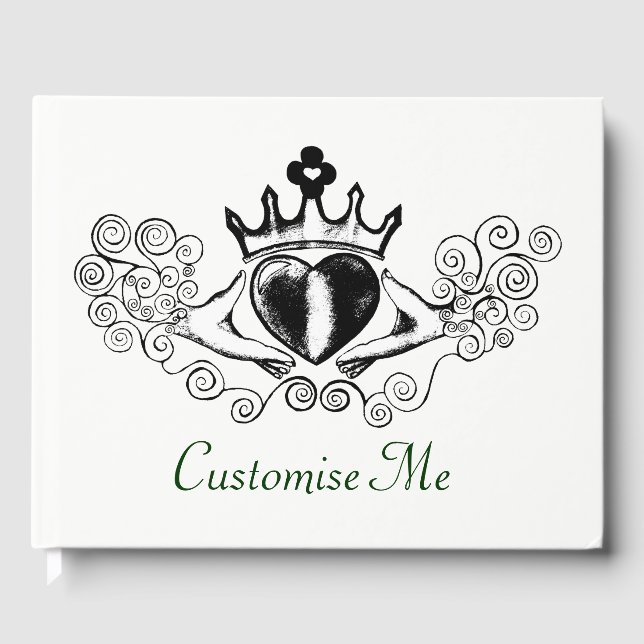 Der Claddagh (schwarz) Gästebuch (Vorderseite)